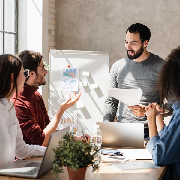 Employees In A Meeting