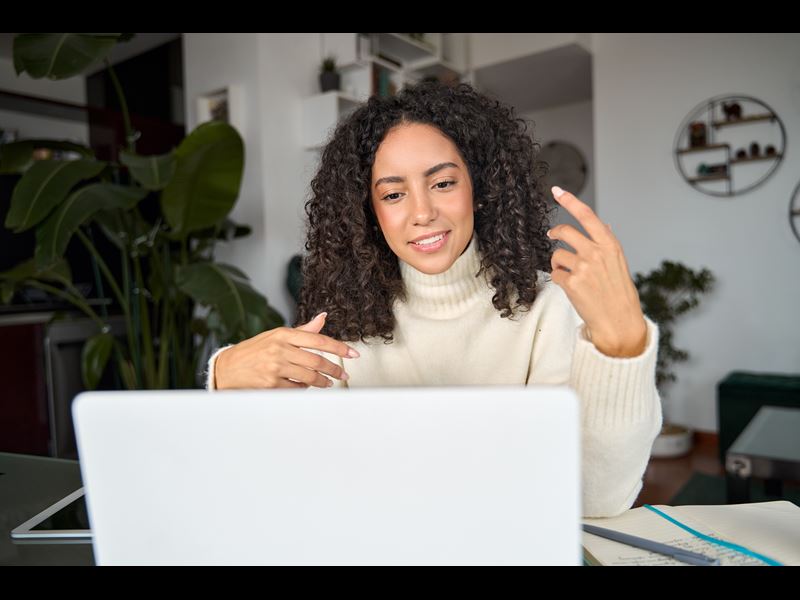 Female Employee Working Remotely