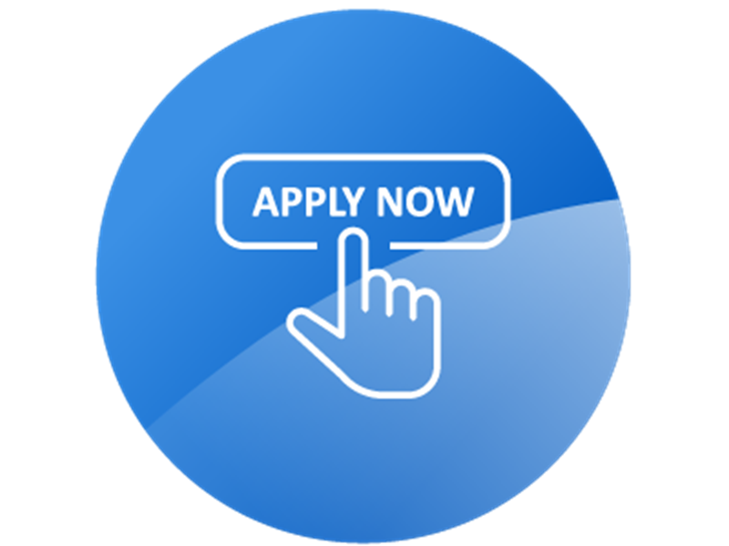 Apply icon on blue background