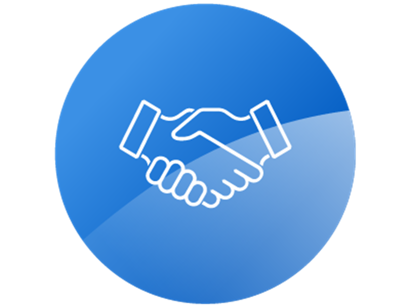 Onboarding icon on blue background