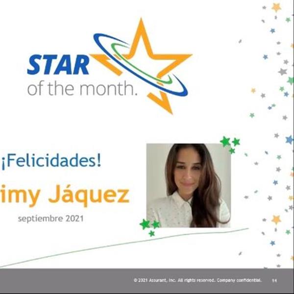 Assurant Employee Feature: Jeimy Jaquez, Star of the Month